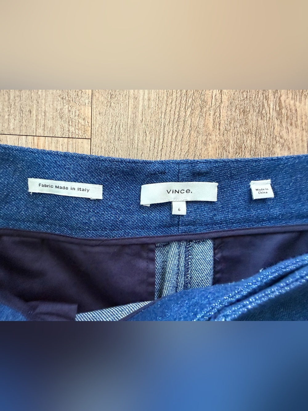 Vince Wide-Leg Denim Trousers - Picture 4 of 5